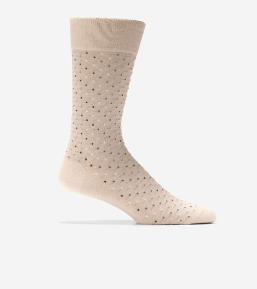 Men's Abstract Color Block Dress Crew Socks
