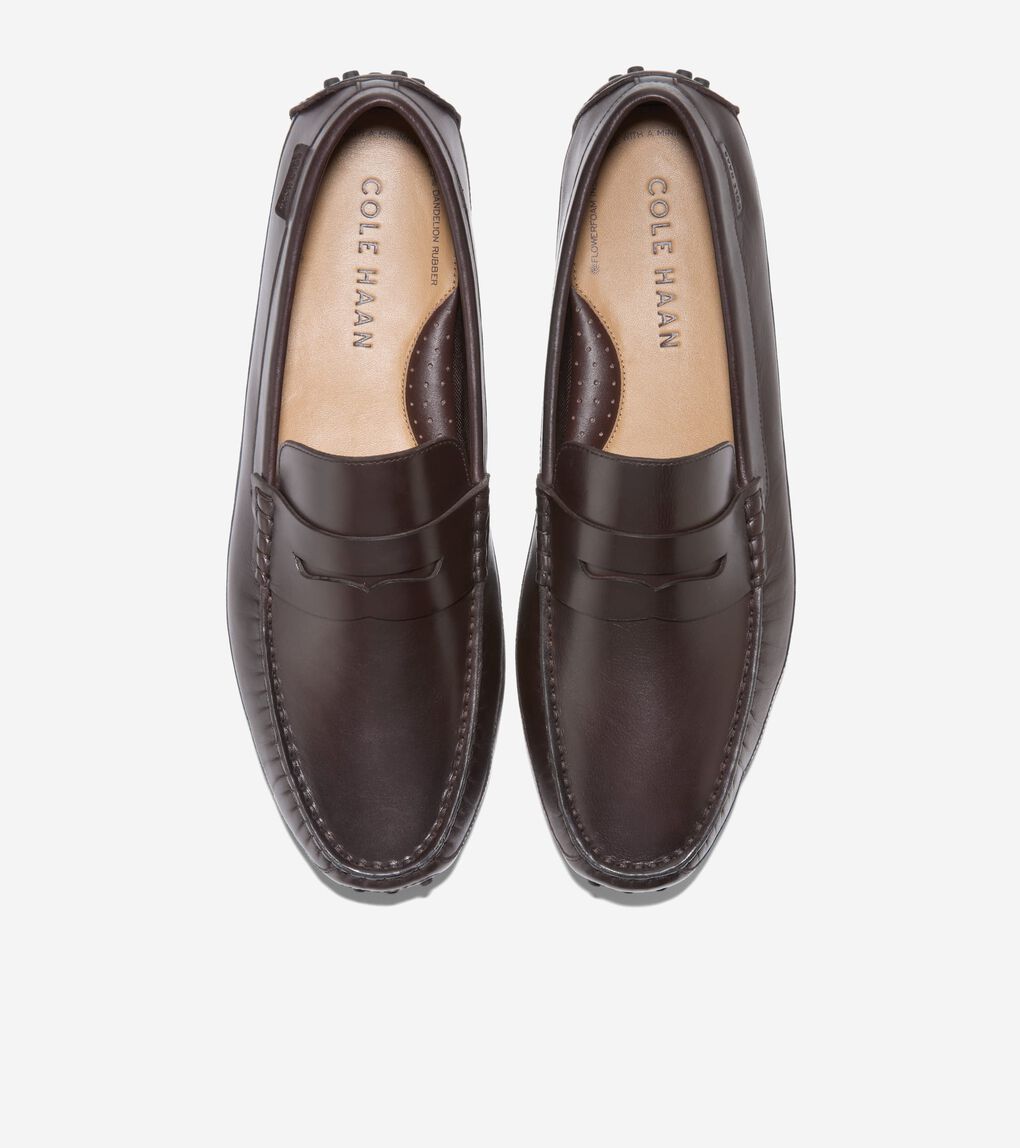 Men's Davies Grand Penny Driving Loafers in Brown | Cole Haan