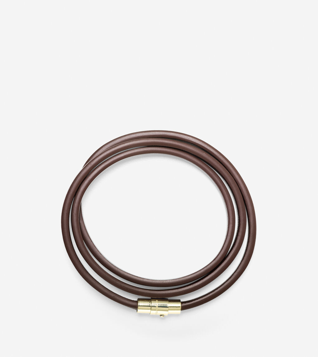 Thin Leather Strap Bracelet With Magnet Closure