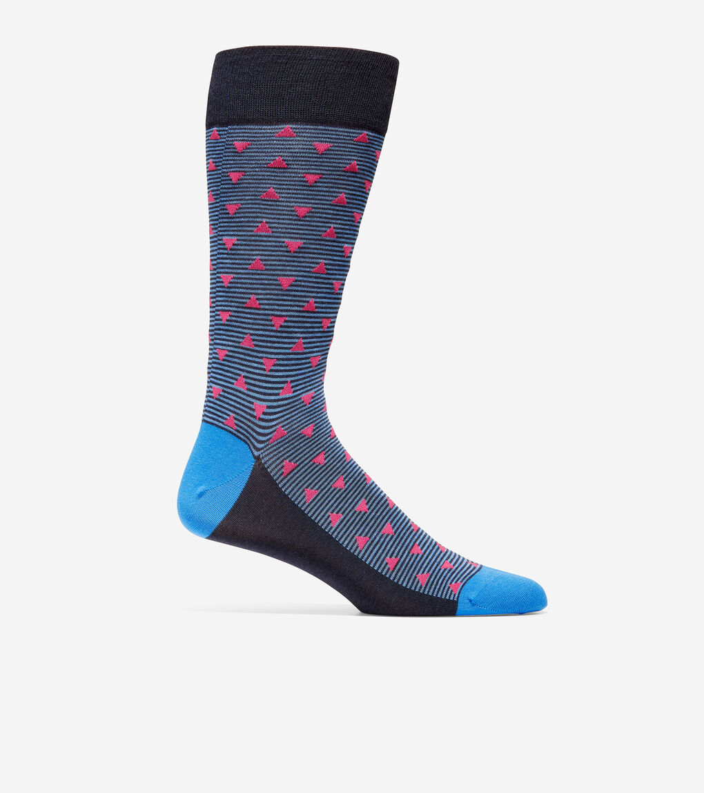 MENS Triangle Dotted Crew Socks
