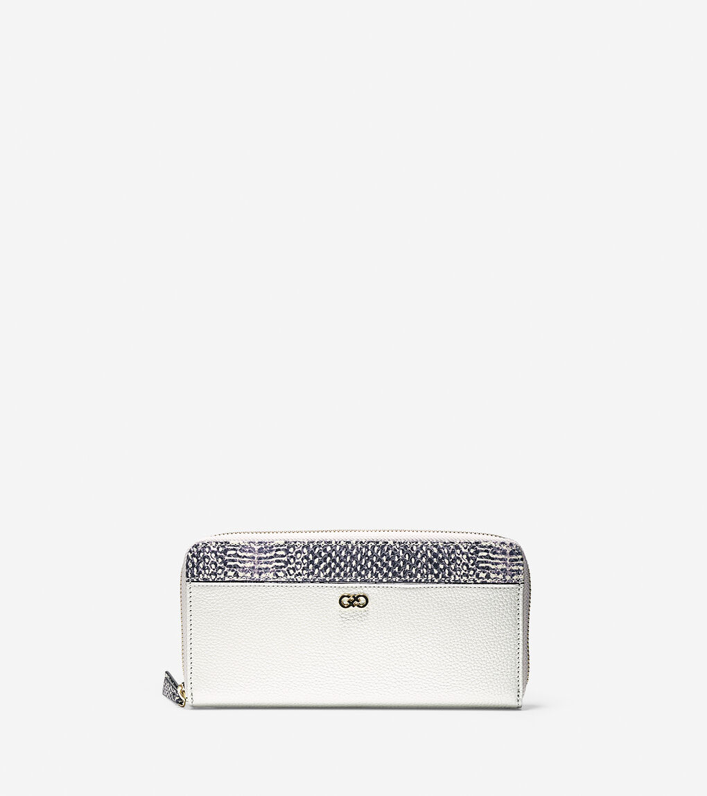 Camlin Large Continental Wallet in White | Cole Haan