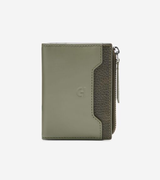 Colorblock Zip Front Pocket Wallet