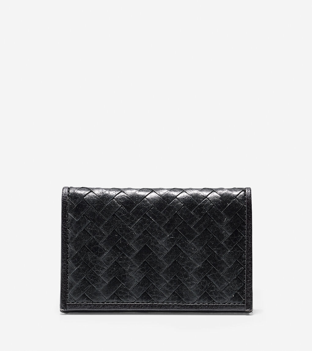 Mens Chamberlain Credit Card Fold Wallet in Black | Cole Haan