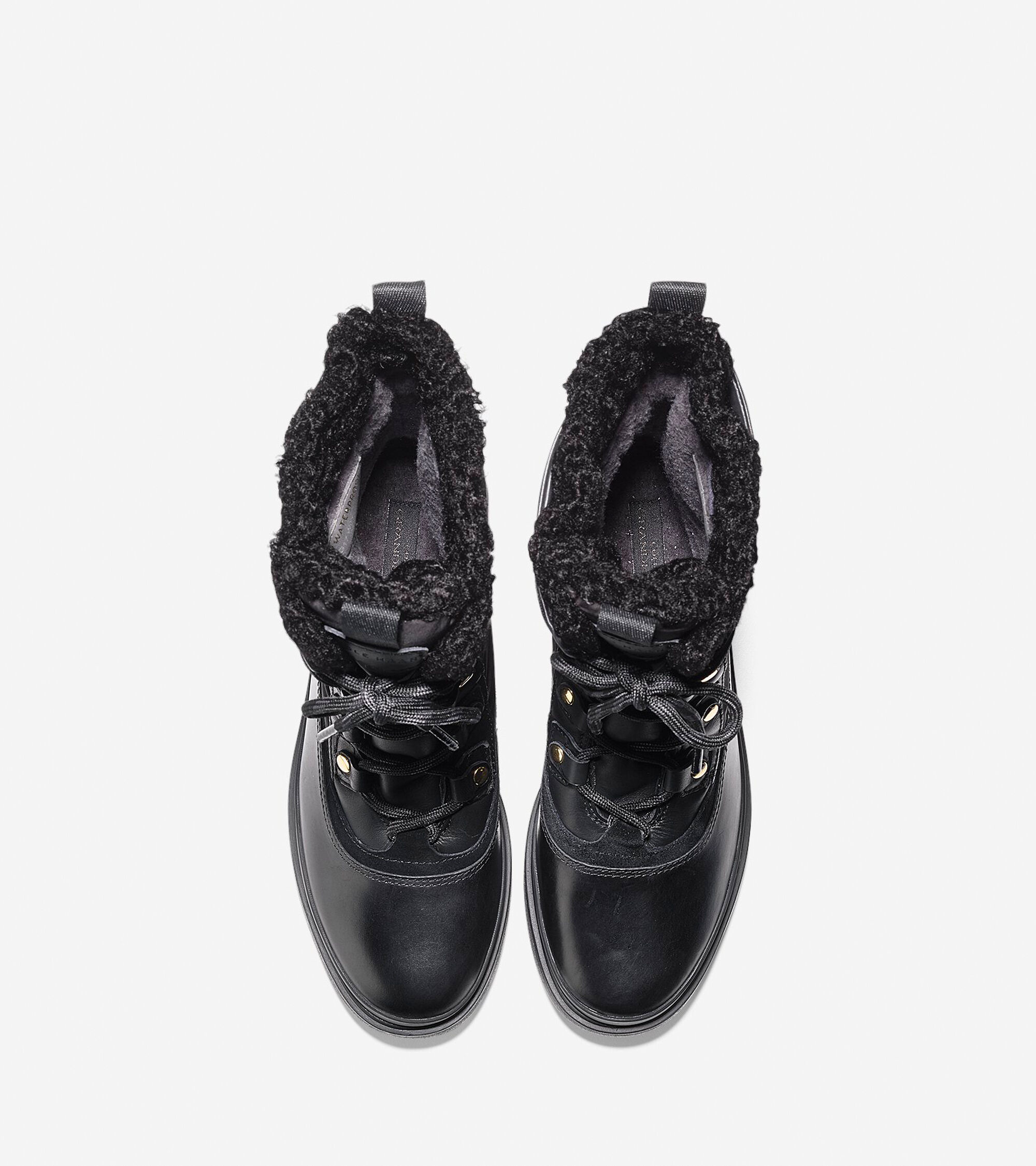 Women's Millbridge Waterproof Lace Up Boots in Black | Cole Haan