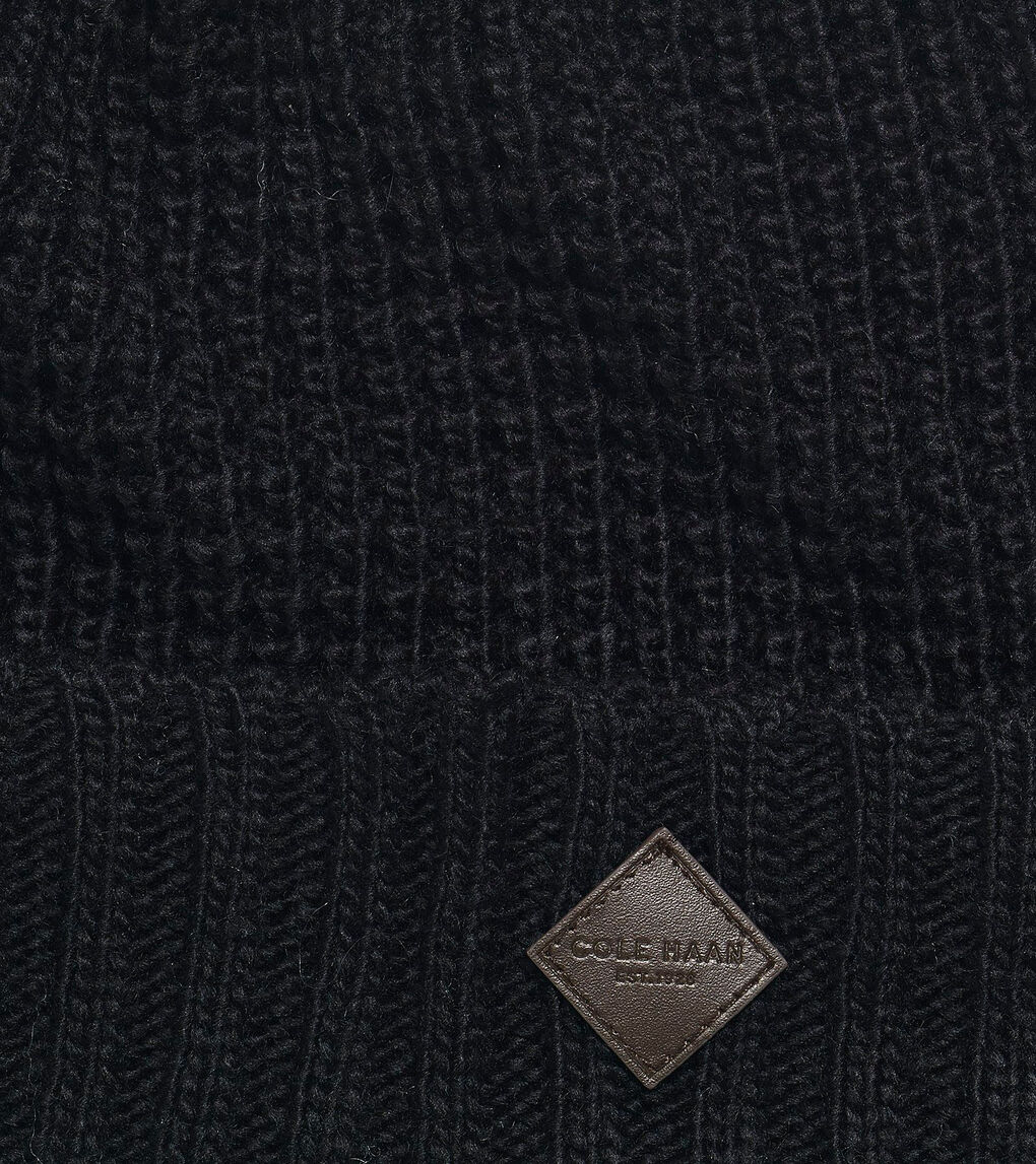 Men's Thermal Stitch Cuff Hat in Black | Cole Haan
