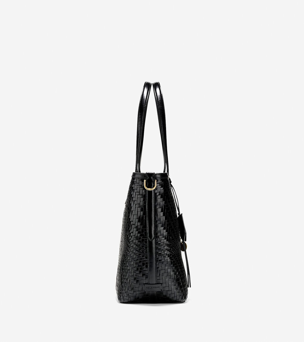 Women's Genevieve Tote in Black Leather | Cole Haan