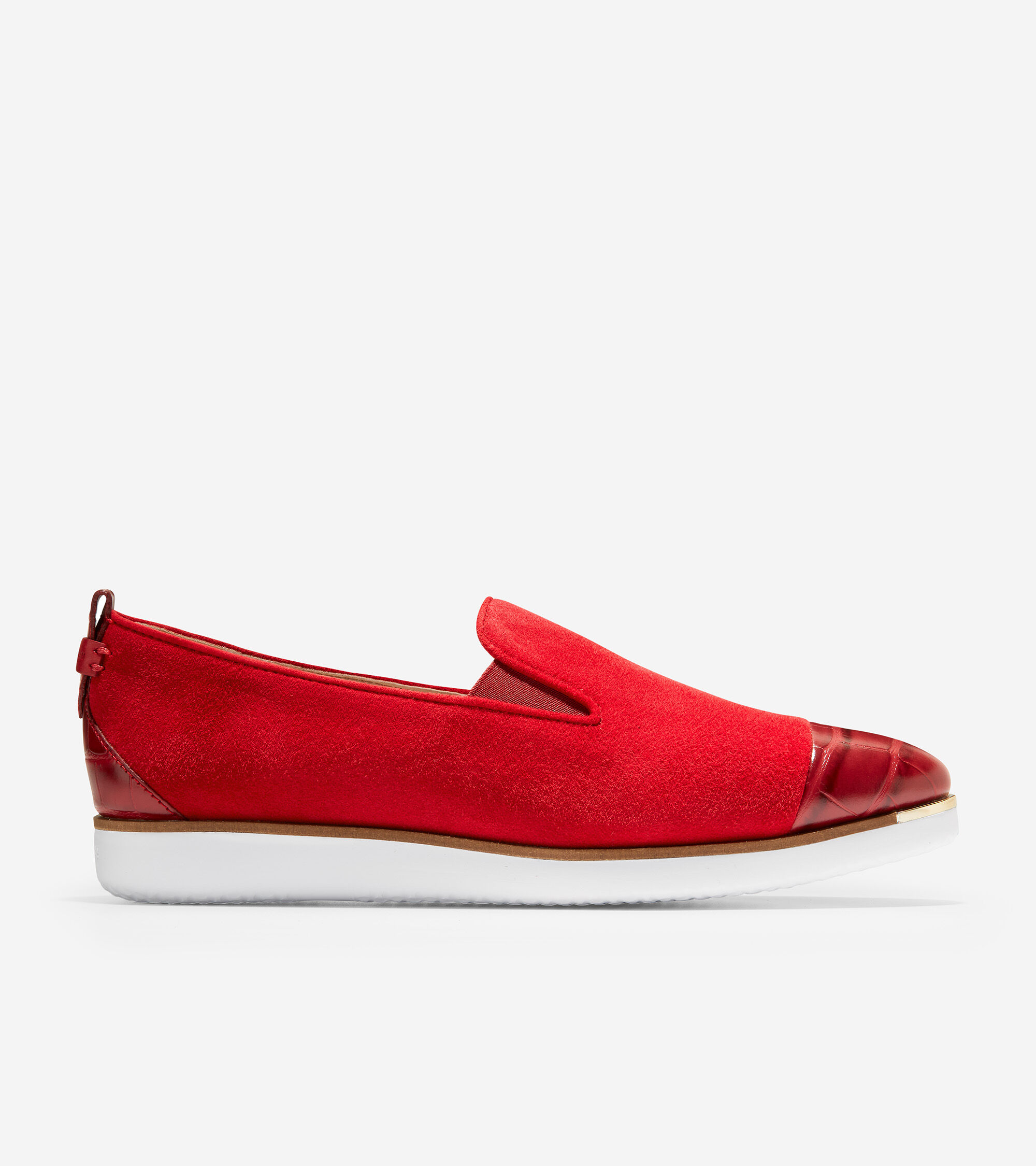 maroon slip on sneakers