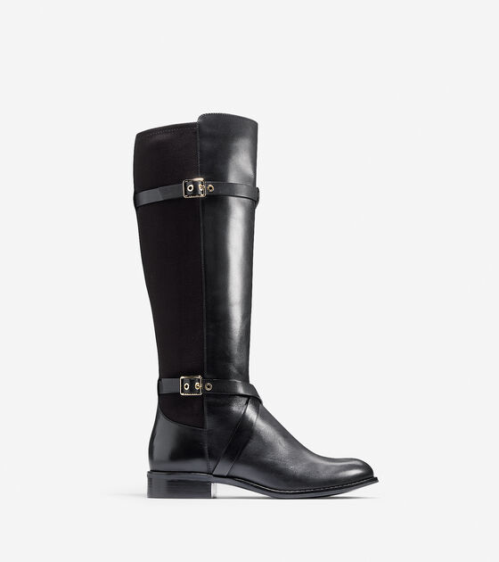 Dorian Tall Stretch Boots in Black | Cole Haan