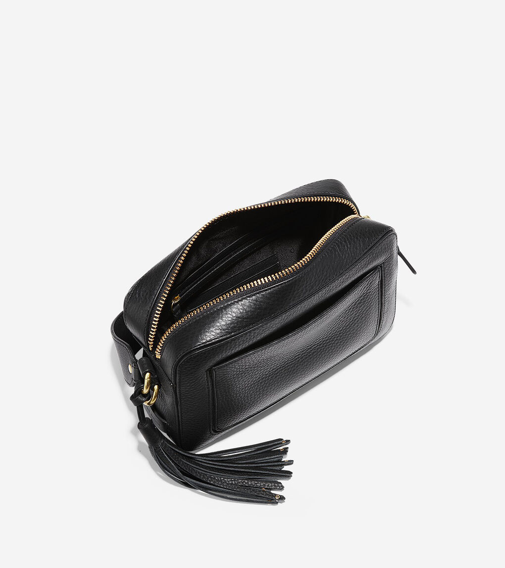 Women's Cassidy Camera Bag in Black Leather | Cole Haan