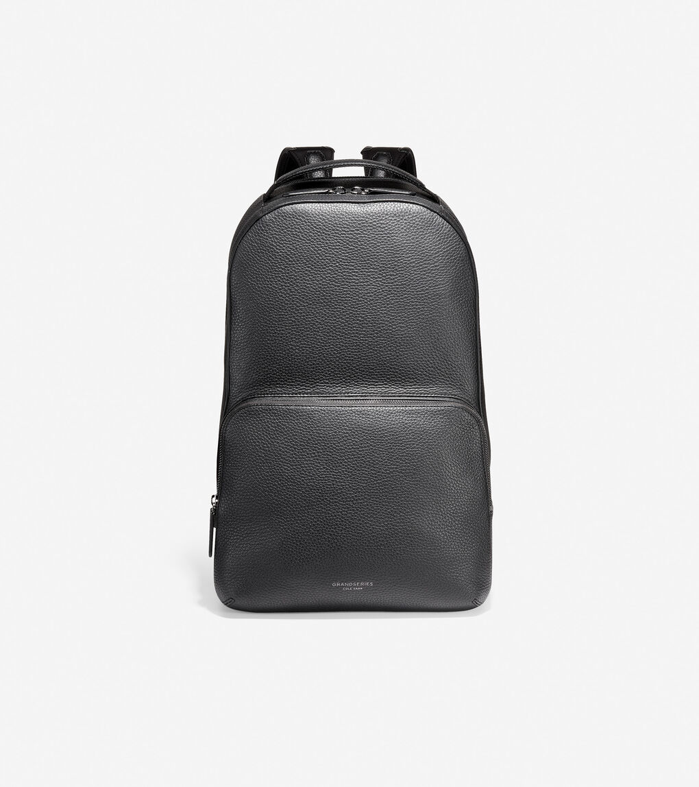 GRANDSERIES Leather Backpack in Black