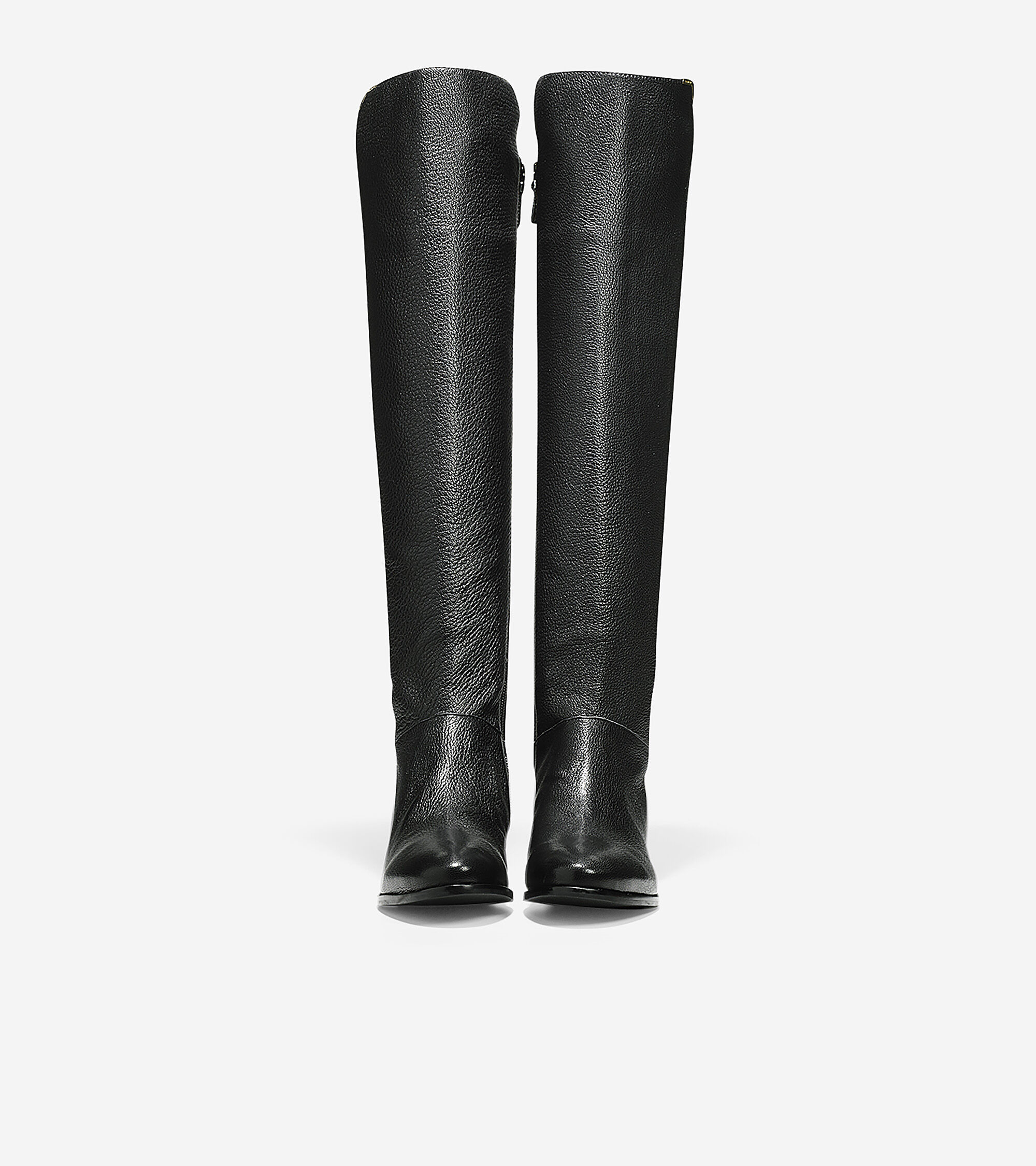 The Knee Boot in Black Leather 