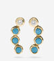 Gold-blue Turquoise-cubic Zirconia