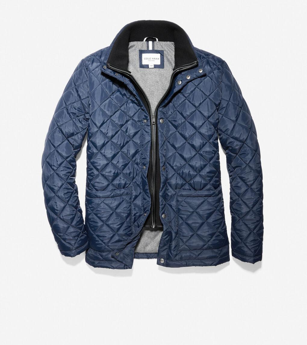 Men's Diamond Quilted Jacket in Navy | Cole Haan