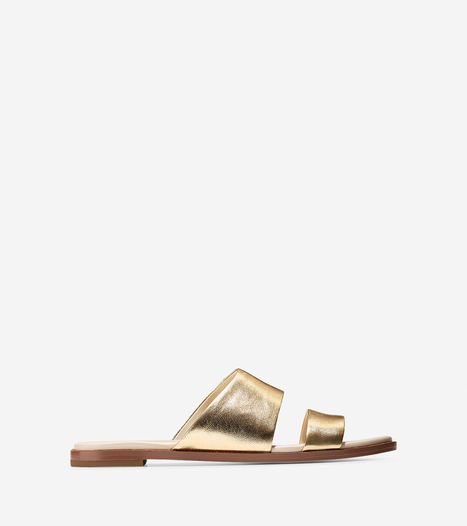 Women's Anica Slide Sandal in Gold 