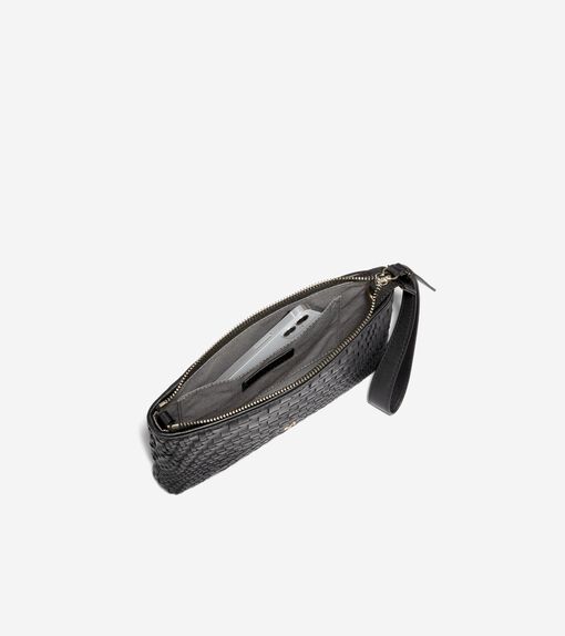 Essential Woven Pouch in Silver | Cole Haan