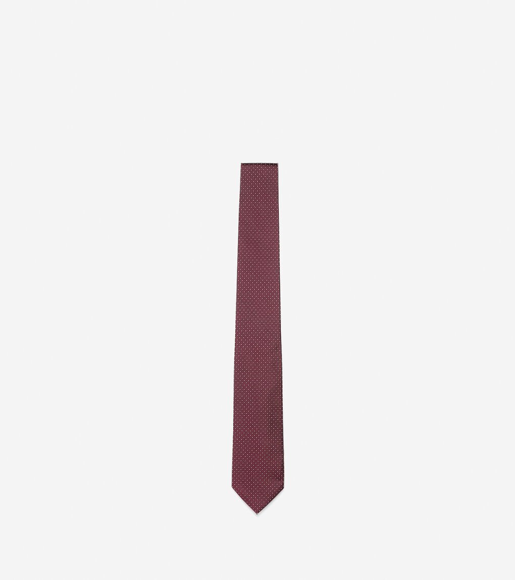Walter Pin Dot Tie in Red | Cole Haan