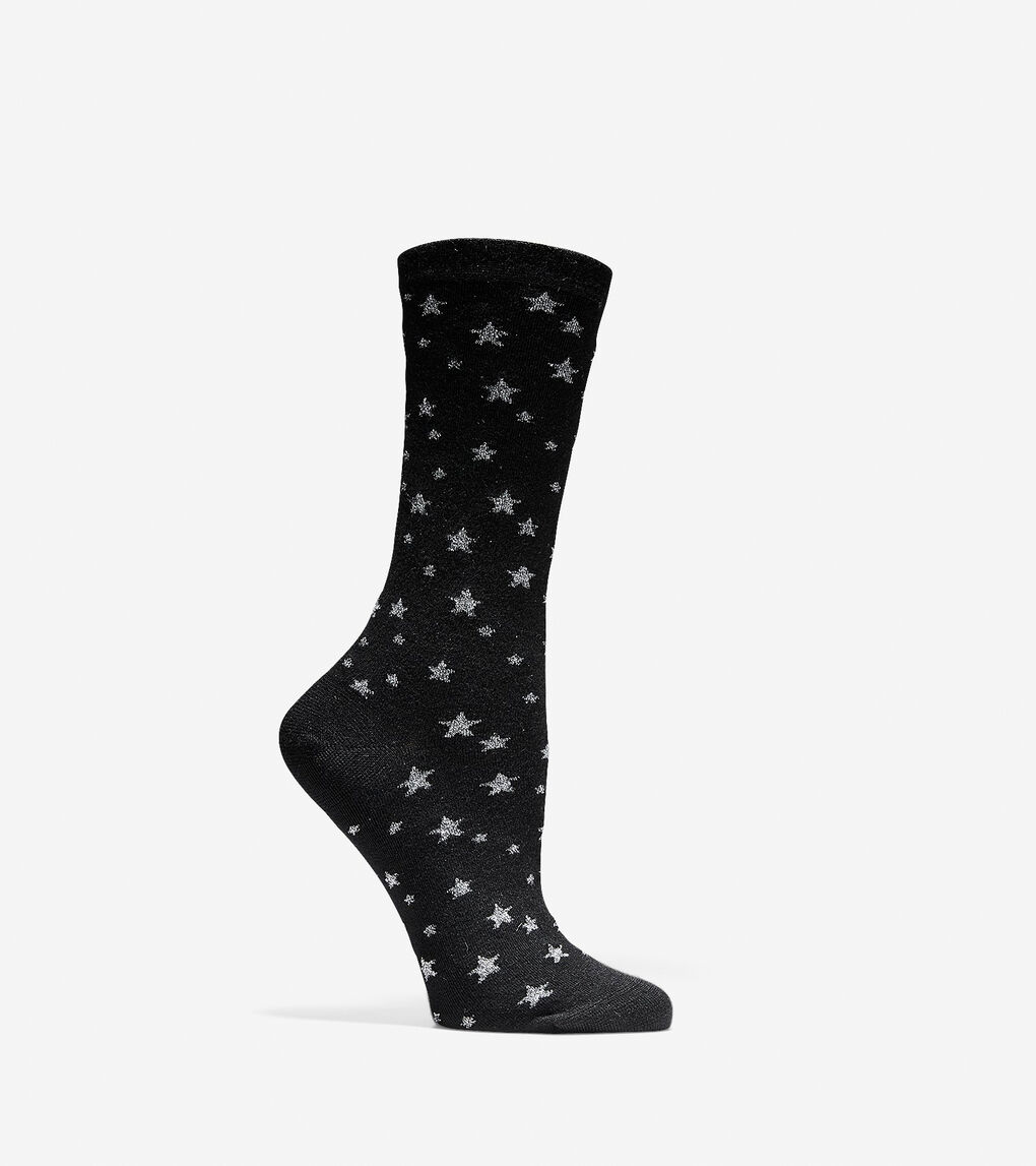 Glitter Stars Crew Socks