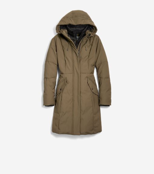 Women's Water Resistant Stretch Twill Parka