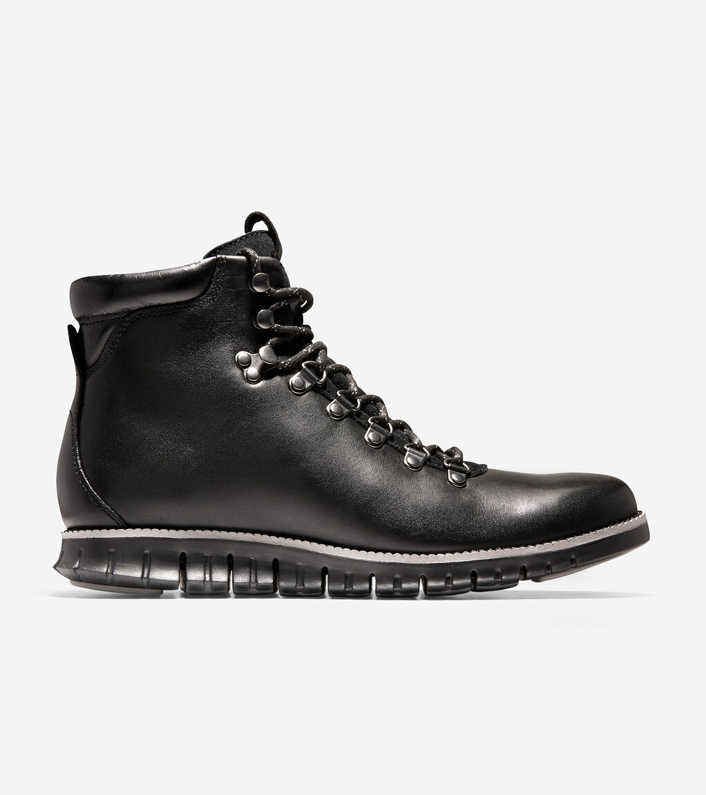 Men S Zerogrand Hiker Boot In Black Black Cole Haan