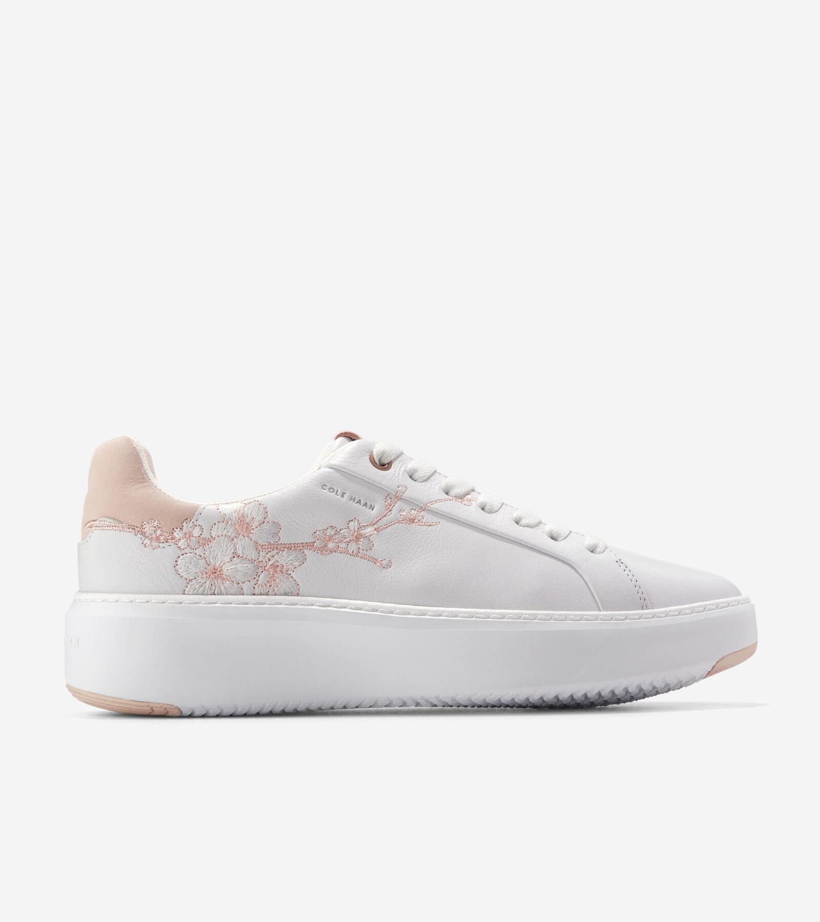 Cole Haan Women's Grandprø Topspin Sneaker In Optic White-cherry Blossom-silver