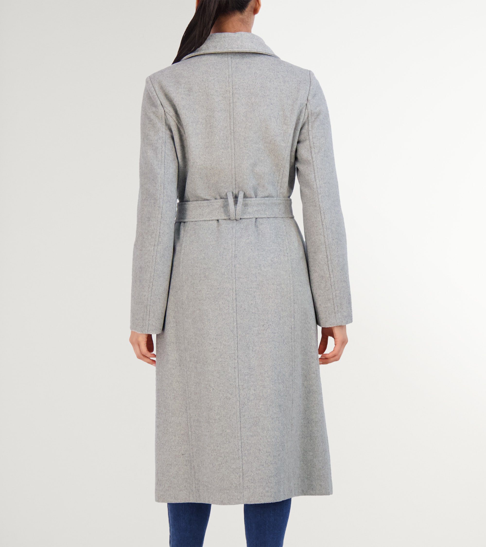Women's Slick Wool Long Coat