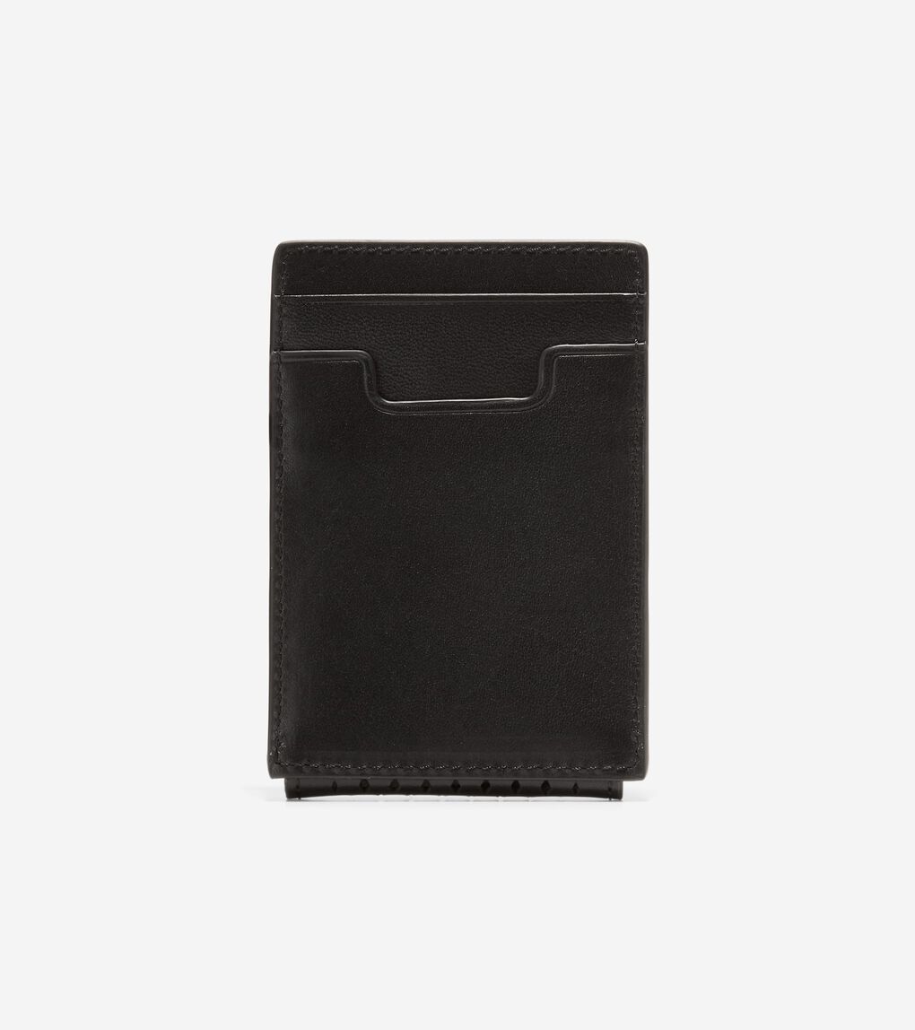 Washington Perforated Card Case in Black | Cole Haan