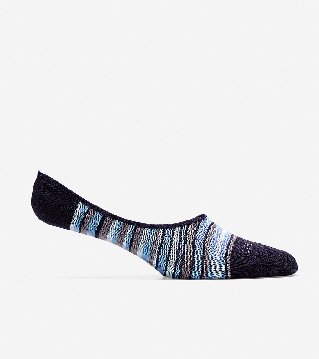 Mens Town Stripe No-Show Sock Liner - 2 Pack
