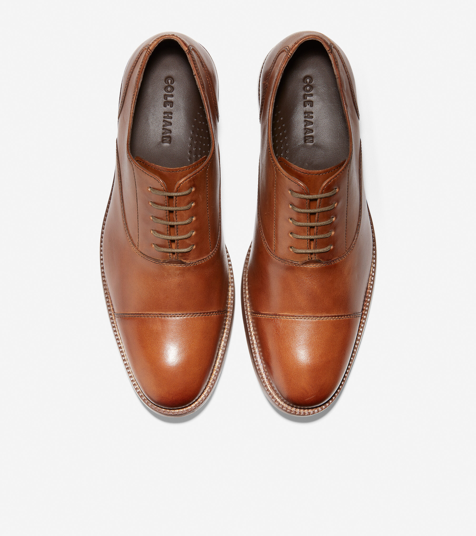 Cole Haan Cambridge Plain Oxfords Dress Shoes British Tan Leather 