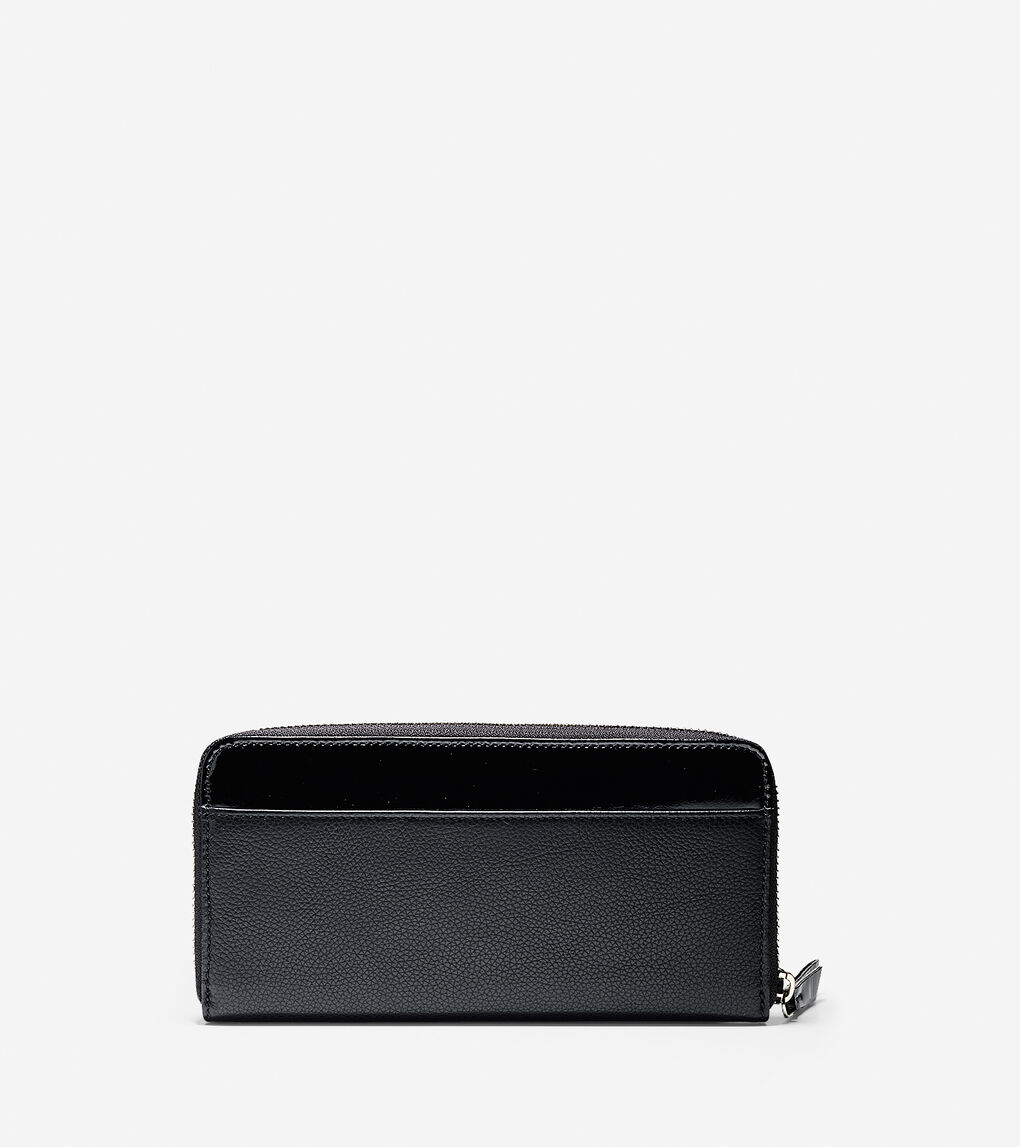 Camlin Large Continental Wallet in Black | Cole Haan