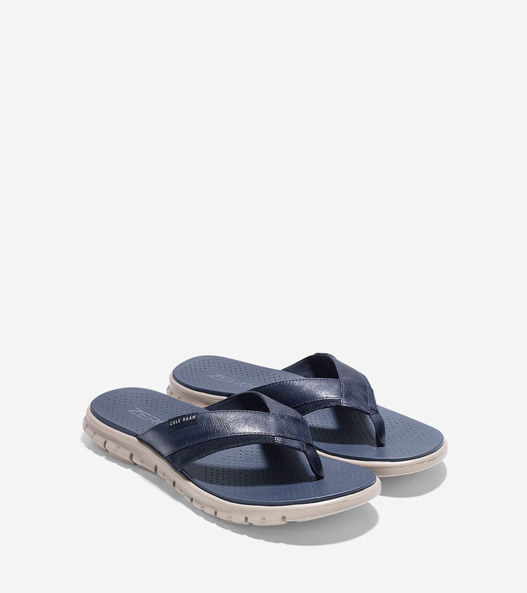 ZEROGRAND Fold Thong Sandals in Marine Blue | Cole Haan