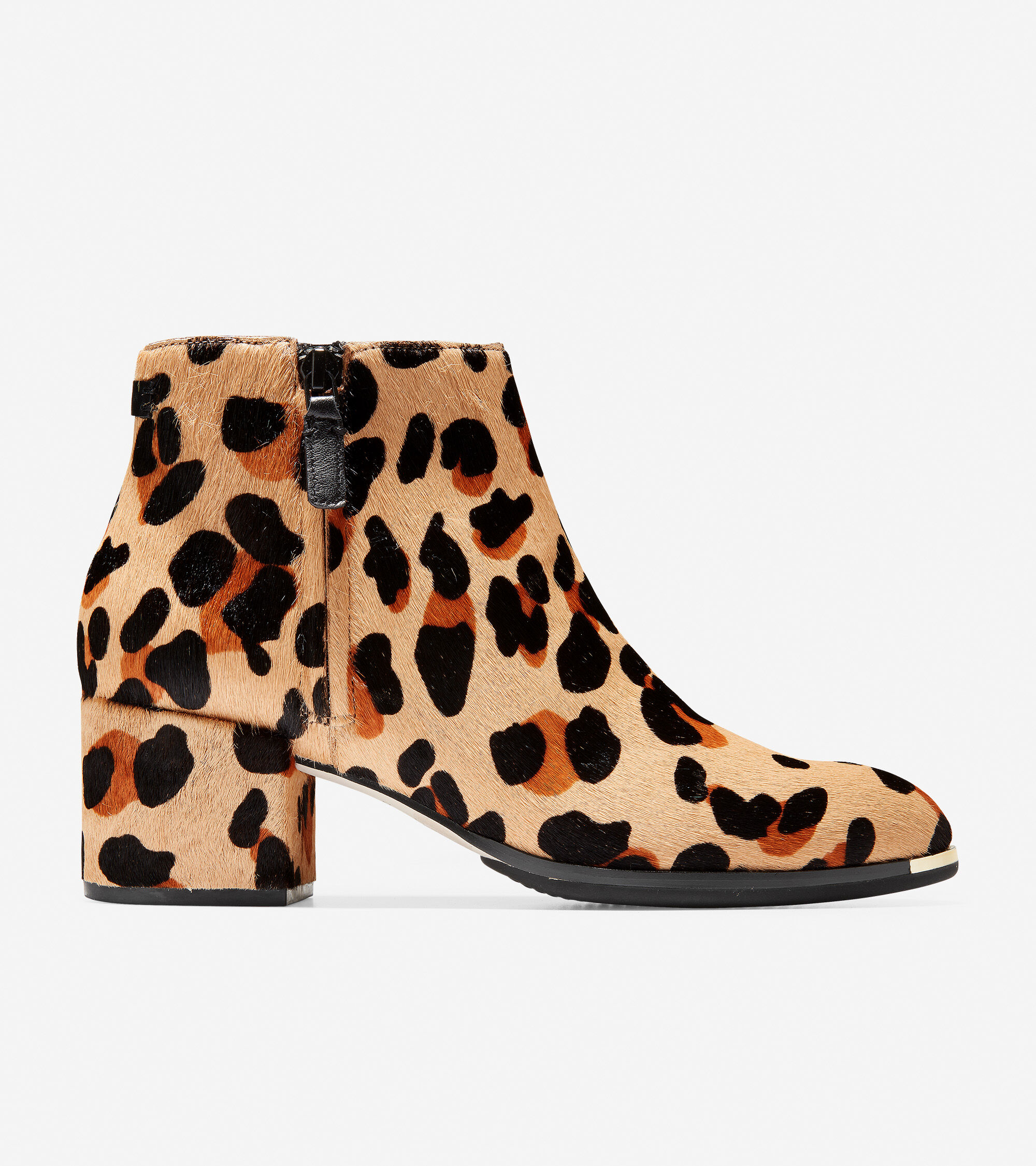 cole haan leopard ankle boots