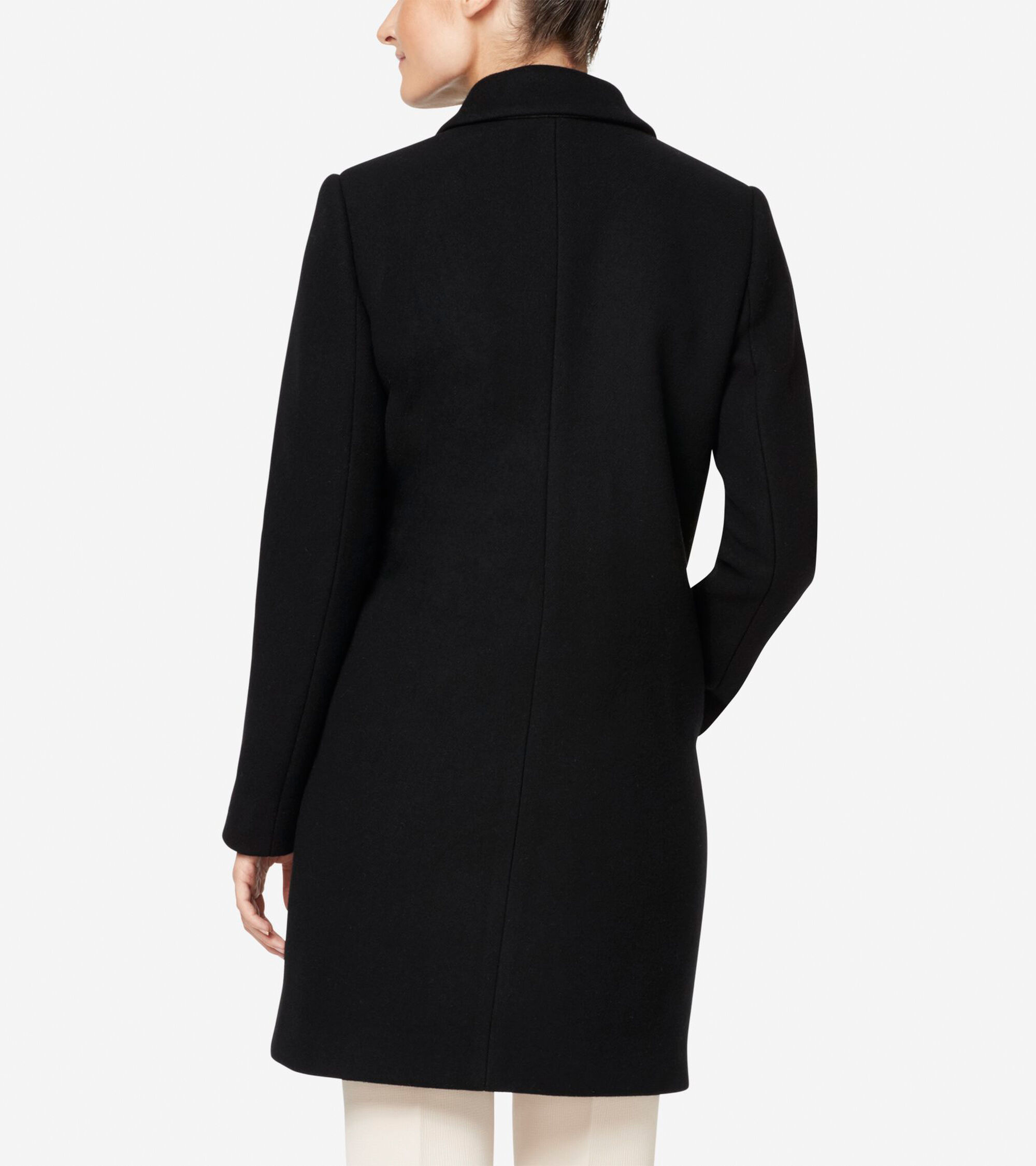 Women's Classic Double Faced Wool Jacket in Black | Cole Haan