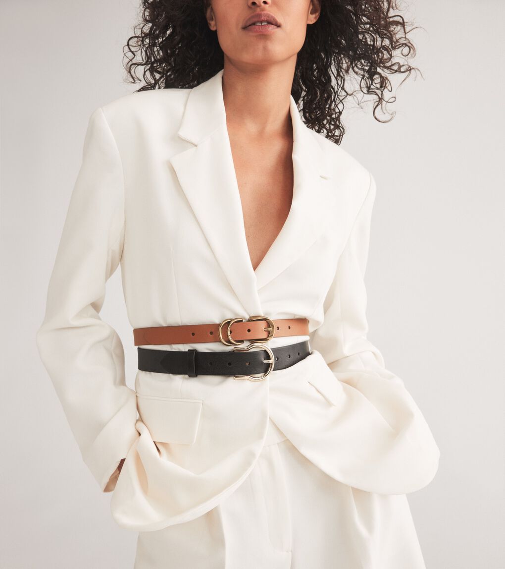 WOMEN'S 25MM SLIM DOUBLE LOOP BELT