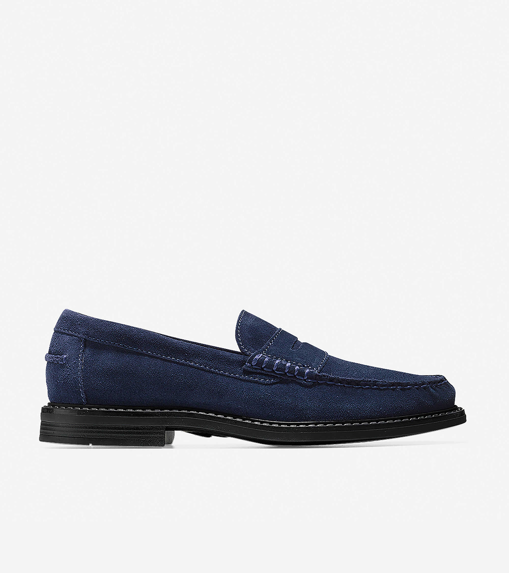 Pinch Campus Penny Loafers in Blazer Blue Suede | Cole Haan