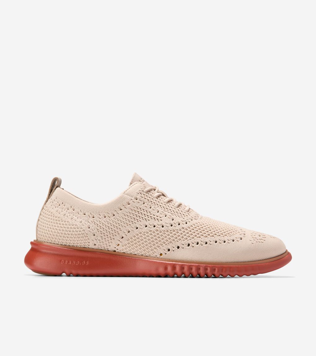 Men's 2.ZERØGRAND Stitchlite™ Wingtip Oxfords in Black | Cole Haan