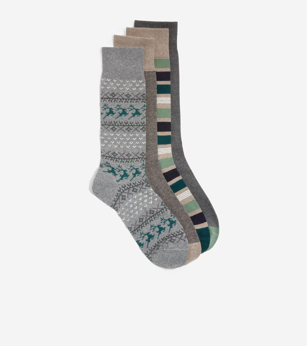 MENS 4-Pair Dress Socks Gift Box