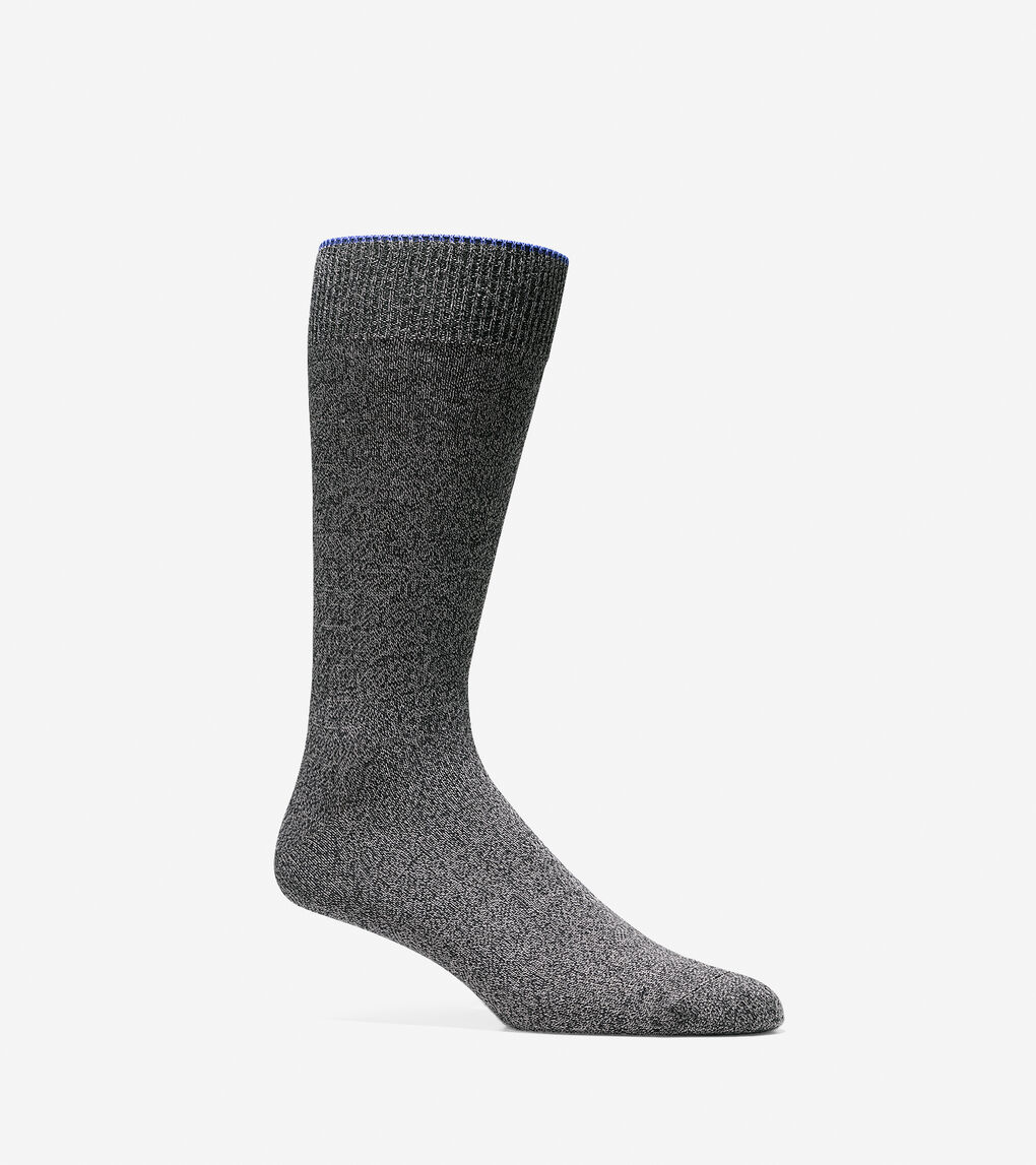 Melange Flat Knit Socks in Black | Cole Haan