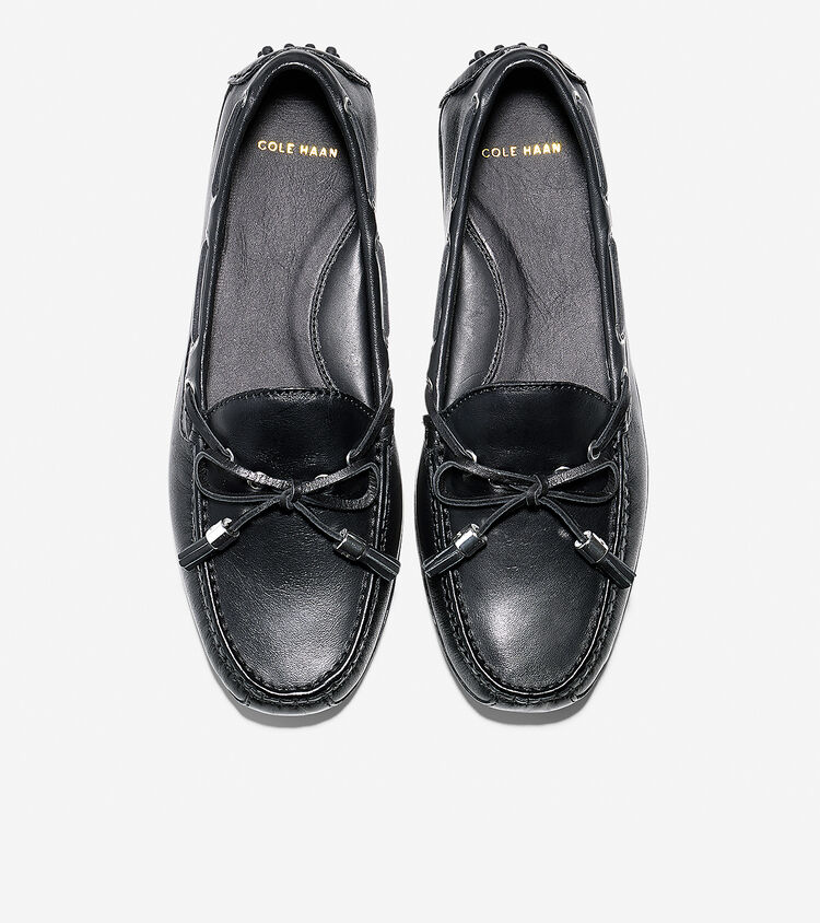 Womens Grant Drivers in Black Leather | Cole Haan