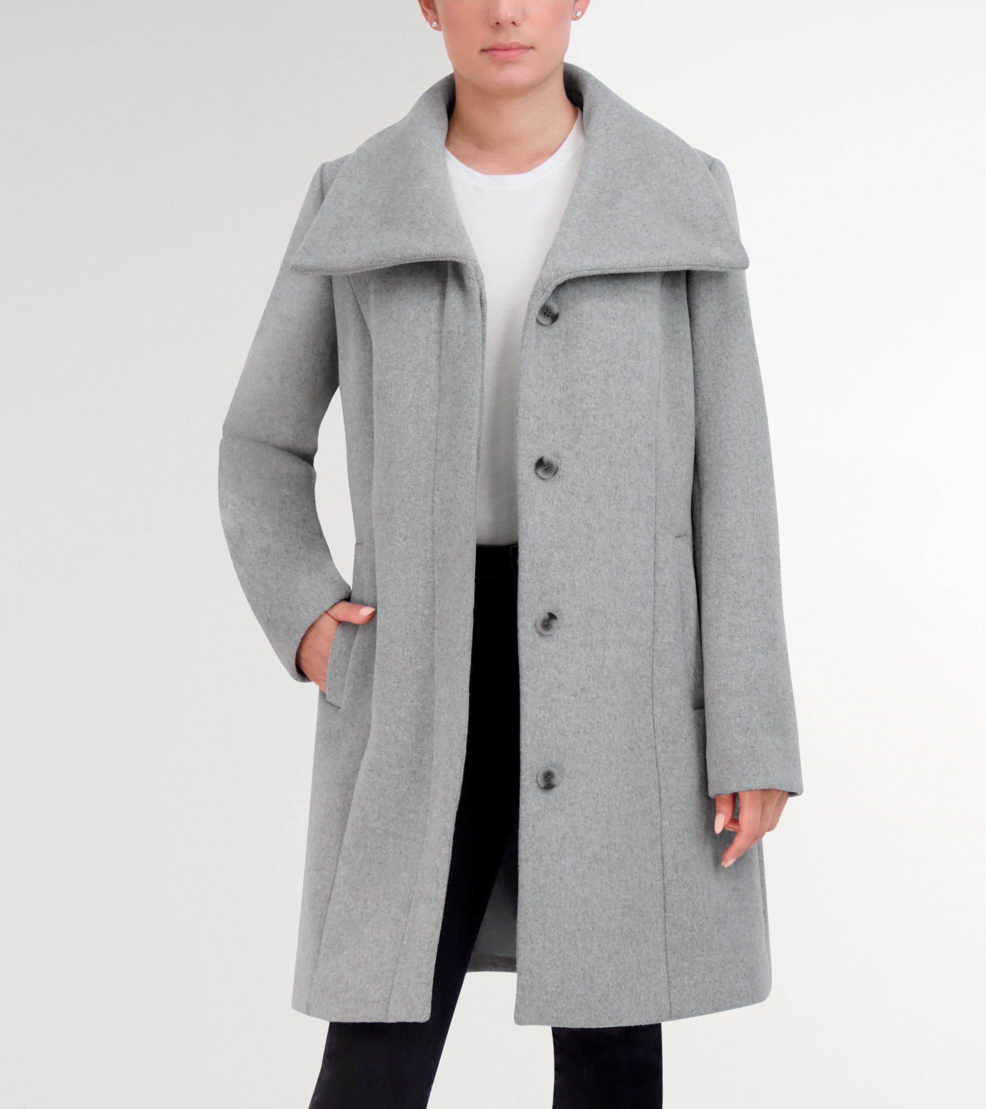 Cole haan front button cheap solid coat