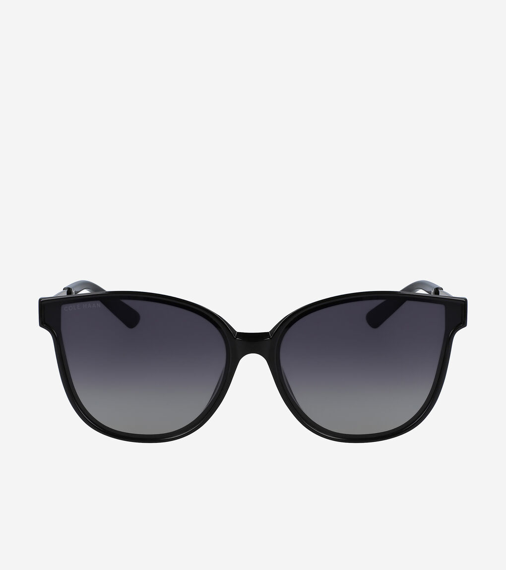 Flat Lens Oversized Cateye Sunglasses in BLACK | Cole Haan