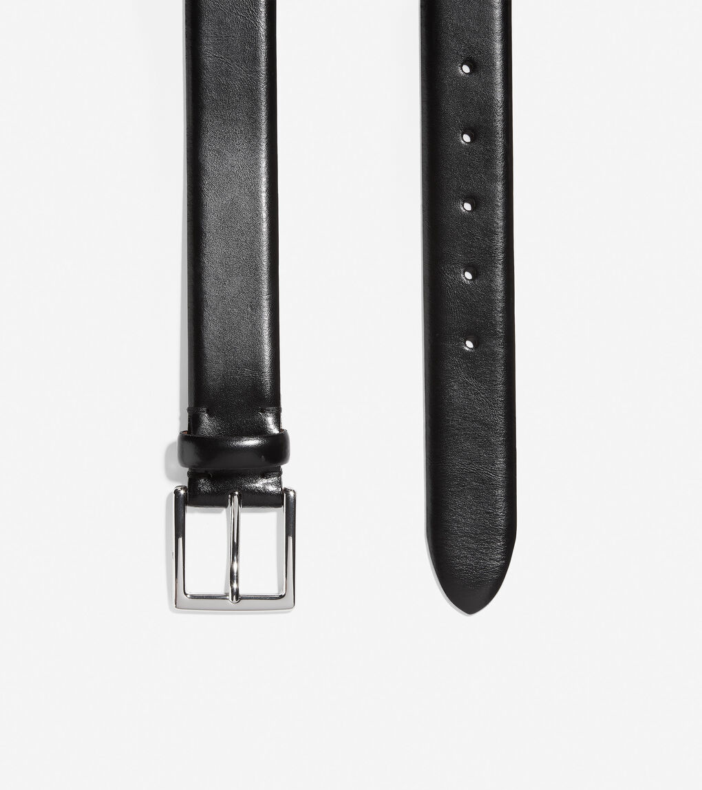 Men's Made In Italy Smooth Leather Belt in Black | Cole Haan