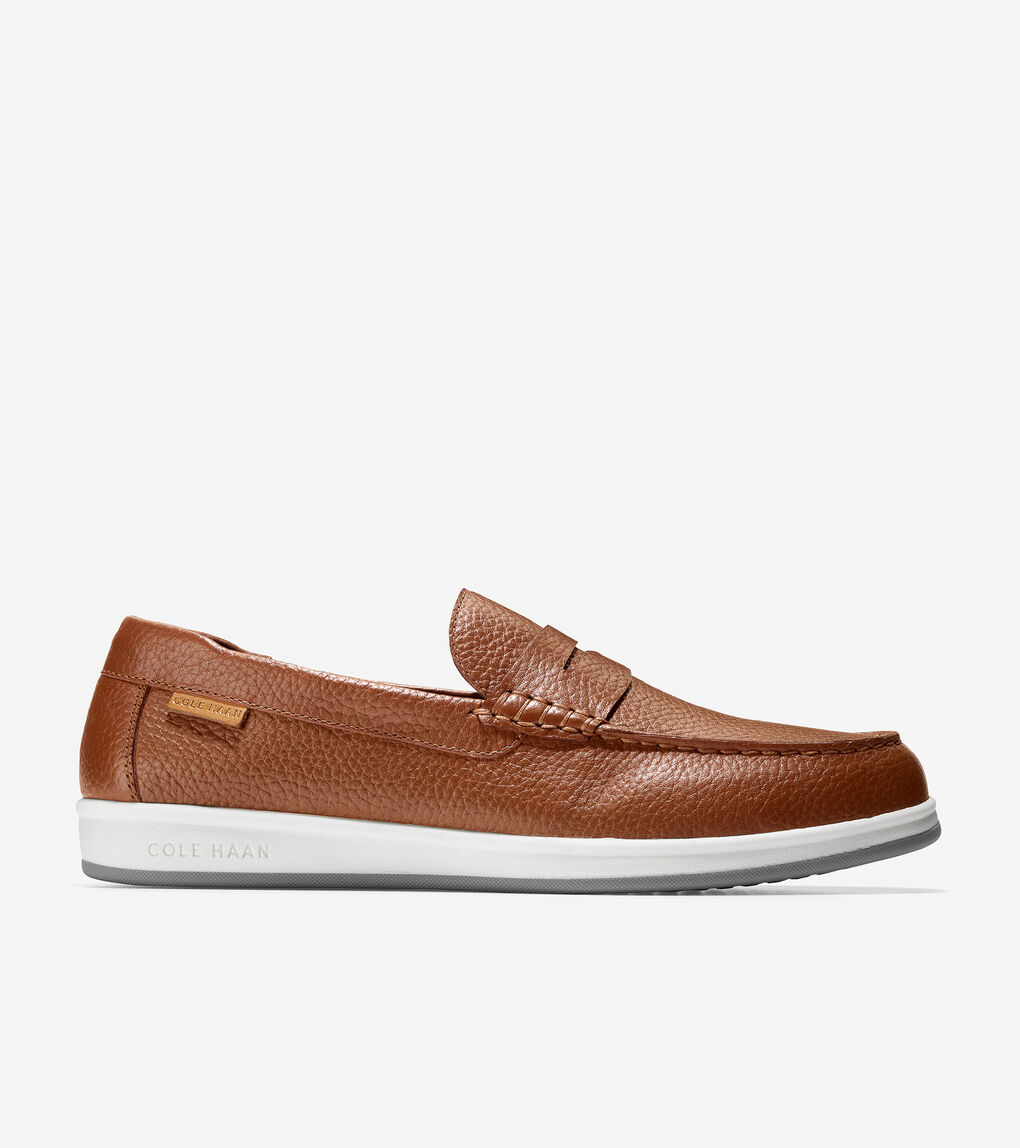 Men's Ellsworth Penny Loafer in British Tan Tumbled Leather | Cole Haan