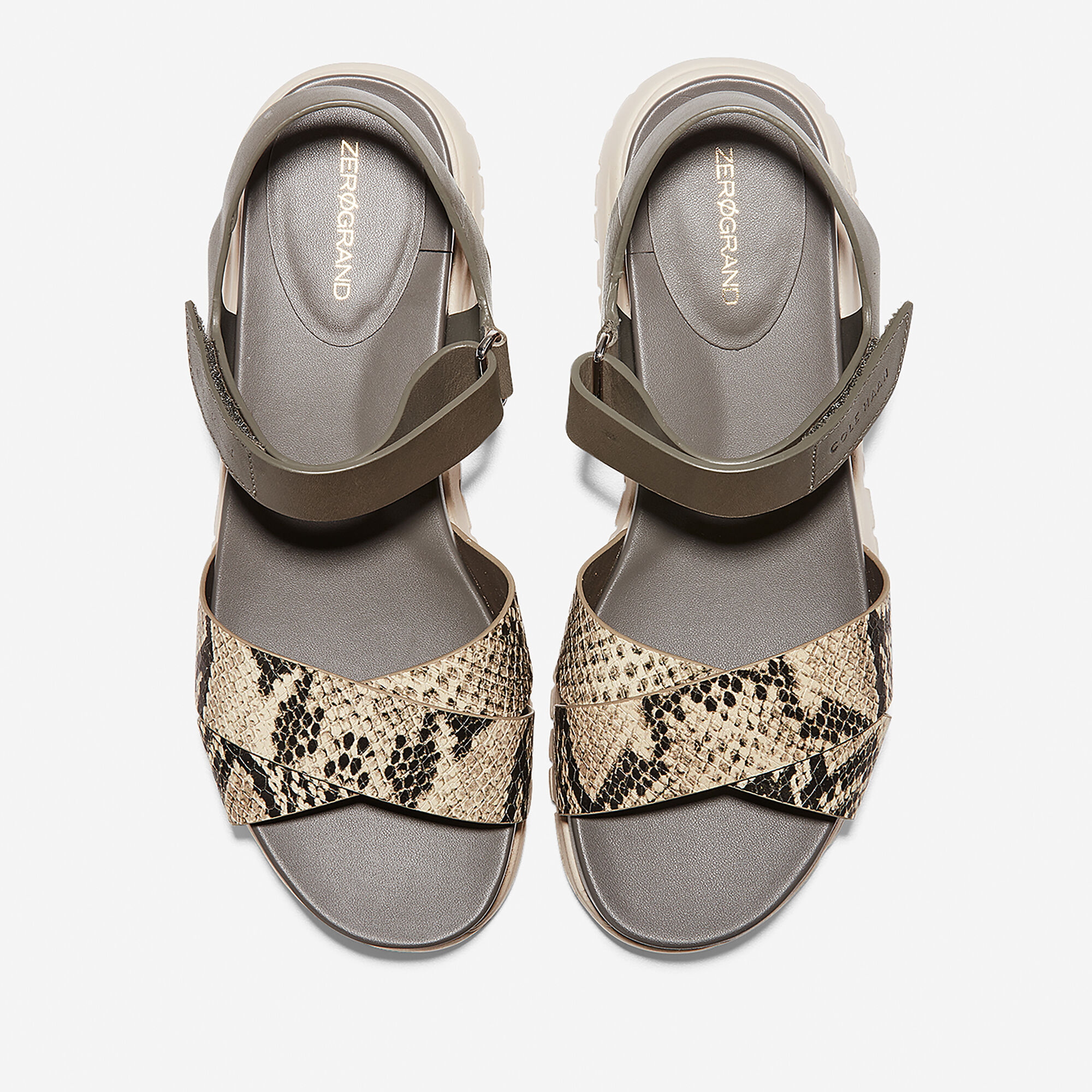 Women's ZEROGRAND Crisscross Sandals in Snake Print | Cole Haan