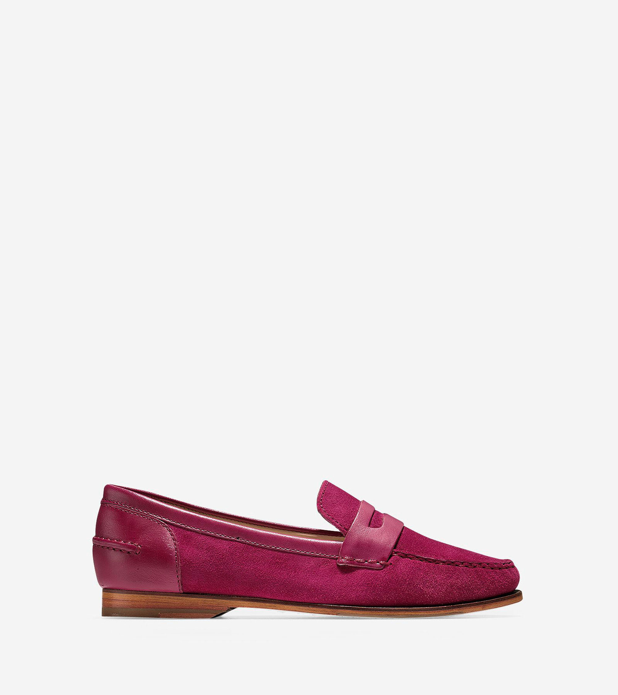 Pinch Grand Penny Loafers in Cabernet Suede | Cole Haan