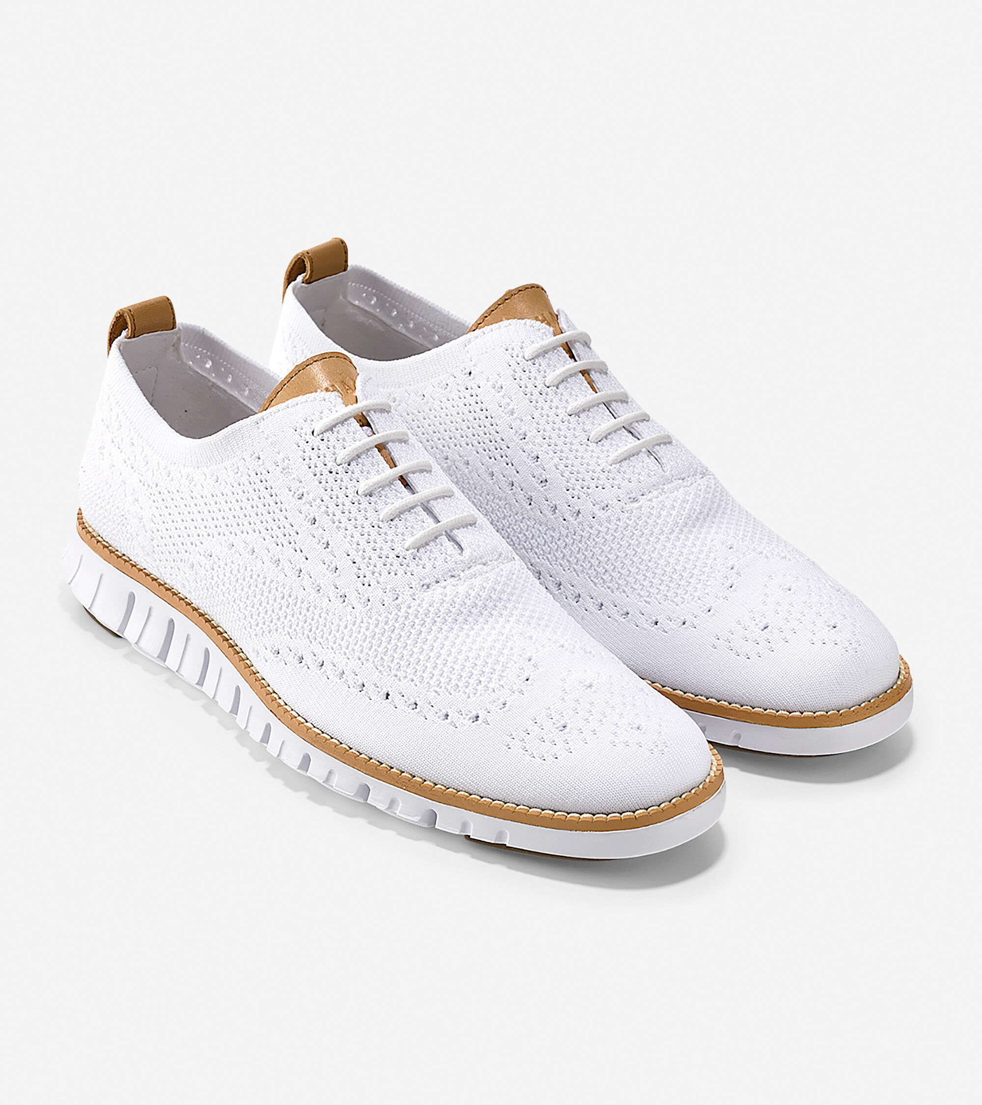 knit wingtip shoes