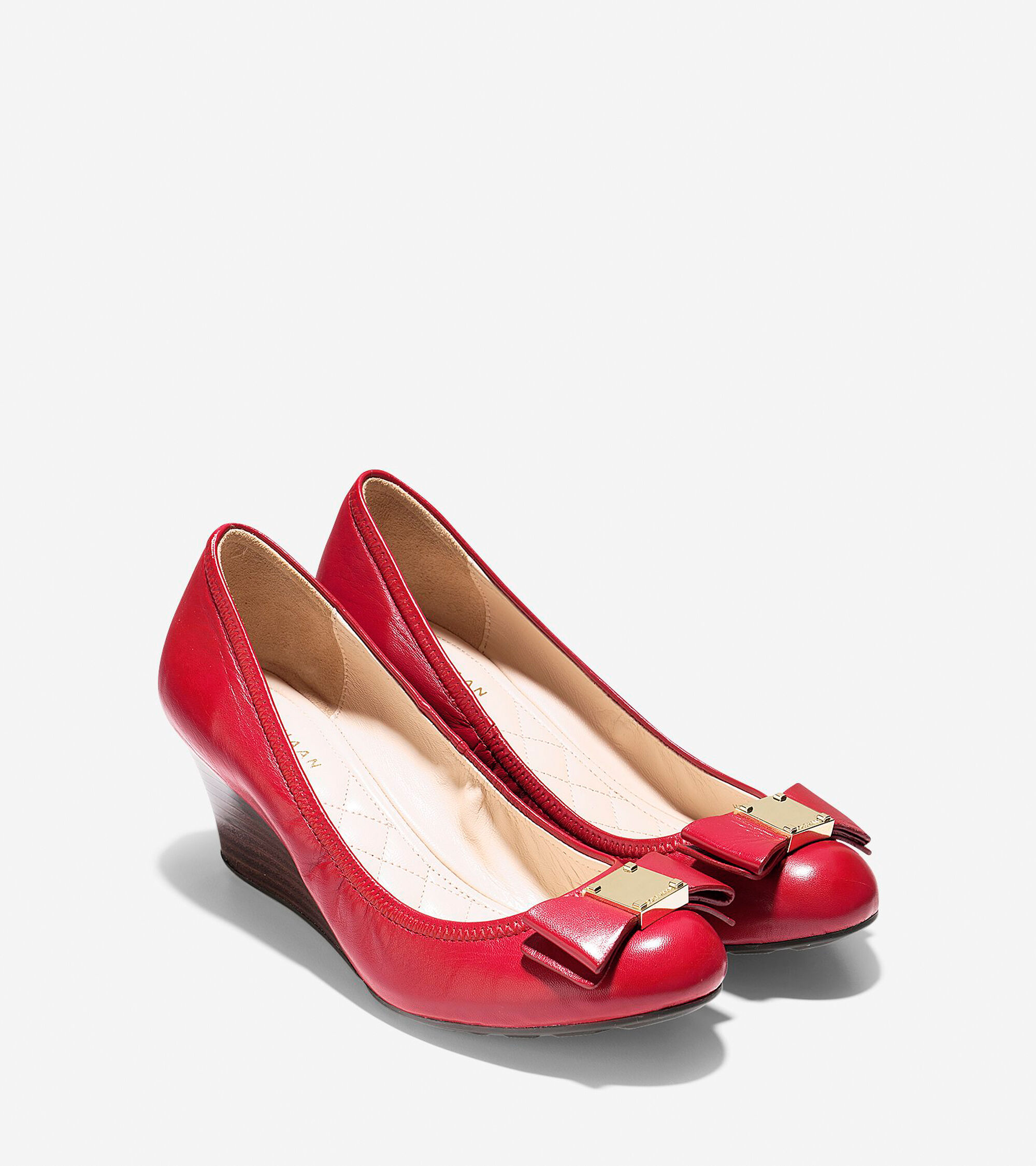 Tali Grand Bow Wedges 65mm in Tango Red | Cole Haan