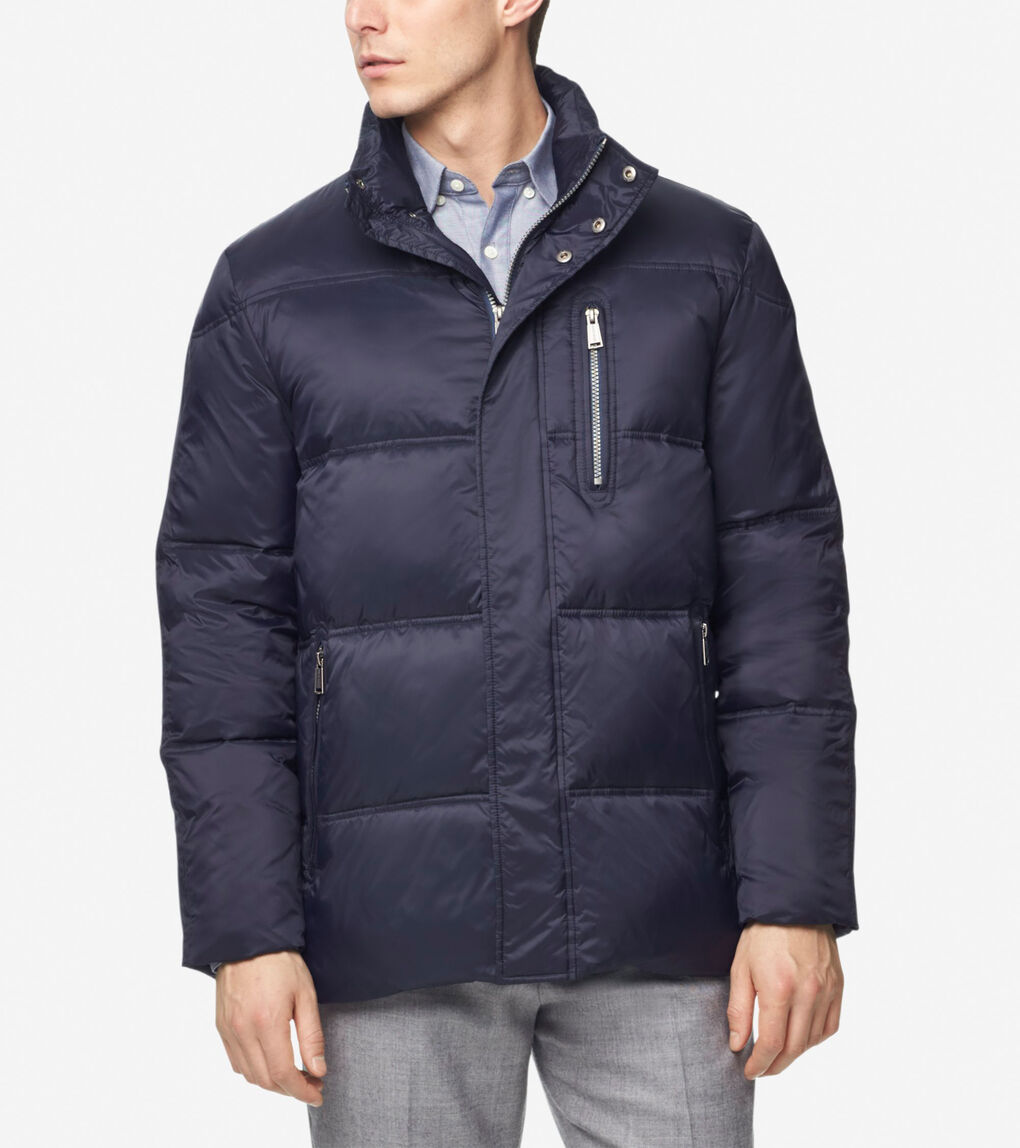 Men's Packable Down Jacket in Navy | Cole Haan