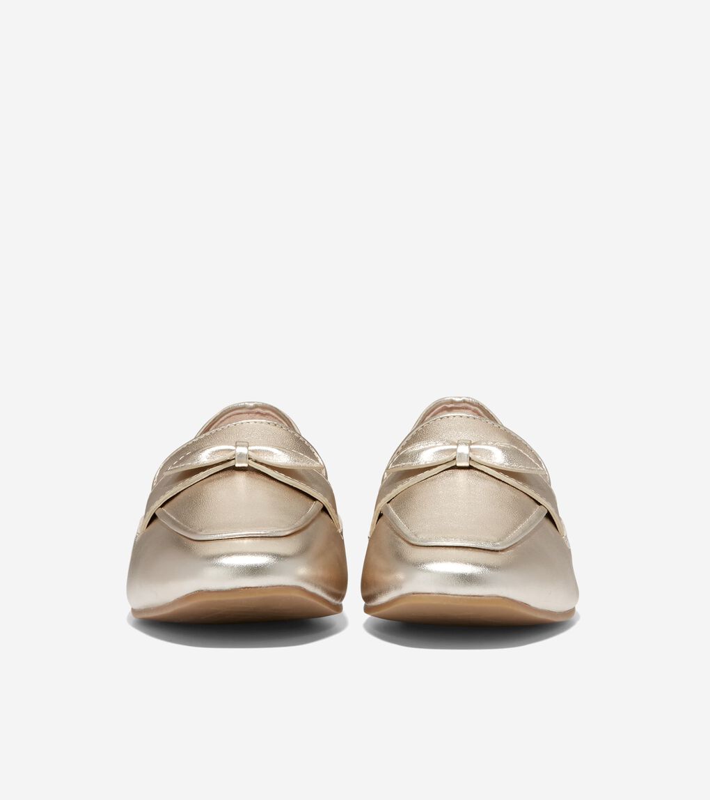 Women's York Bow Loafer in Gold | Cole Haan