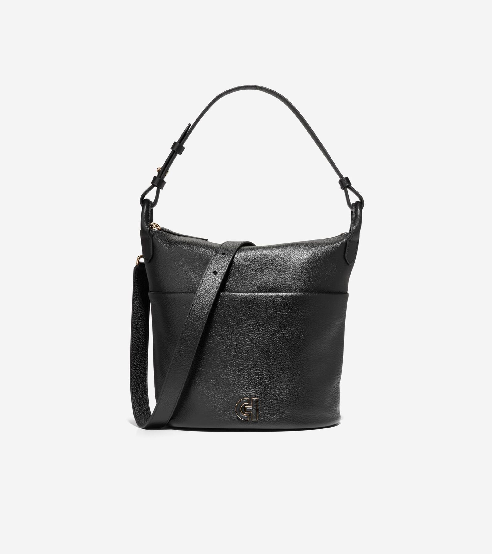 Shop Cole Haan Essential Soft Bucket Bag In Black