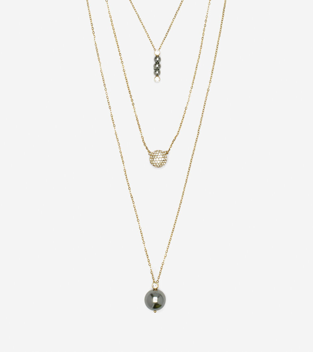 Starry Pearl Triple Layered Necklace